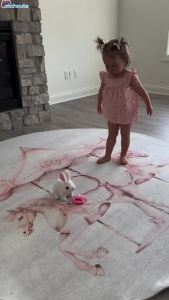 Hopping Plush Bunny Easter Interactive Toys for KidsCan Wagging Tail and Twitching Nose with Remote Control LeashEaster Eggs and DecorationsEaster Christmas Birthday Gift for Toddlers