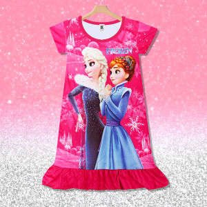 Sports Casual Girl Skirt Children Kids Long Dress Cartoon Palda ng mga Babae QGA004