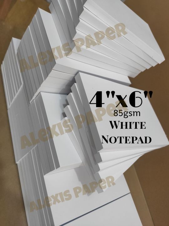 4x6 85gsm White Notepad / Memo Pad / Scratch Pad 100sheets/pad Lazada PH
