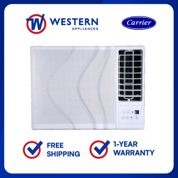 Carrier wcarj012eev 1 5hp aura side discharge window type inverter air