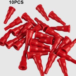 MUSASI 10pcs Universal Nozzle Adapter Plastic Red Gas Refill Head Adapter High Quality Reusable Convert Cassette