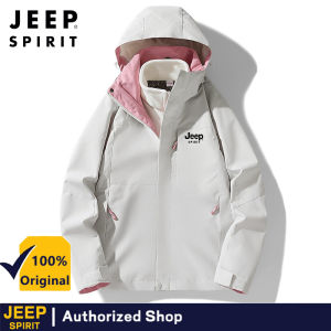 JEEP สปิริตแจ็กเก็ต3-In-1แยกชิ้นส่วนได้ชุดปีนเขาการเรียงขนแกะหนากันลมกันน้ำปิดกั้นสีสำหรับผู้ชาย