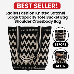 Ladies Large Capacity Bucket Knitted Bag