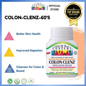 21st Century Colon Clenz 500 mg (60s) for Colon Health and Cleansing