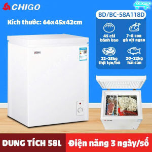 (BH CHÍNH HÃNG)Tủ đông mini CHIGO Tủ lạnh trữ sữa thực phẩm 220V 0.33kW/24H TSmart Siết kiệm điện