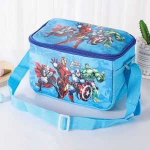 WORTHY LIVING School Cartoon Food Storage Lunch Bag Portable Shoulder Adjustable Strap