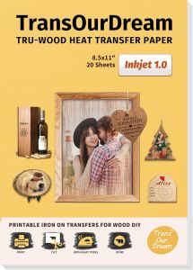 TransOurDream Heat Transfer Paper for Dark T Shirts(20 Sheets 8.5x11)Printable HTV Heat Transfer Vinyl for Inkjet Printers