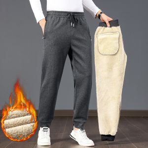 Quần Thể Thao Quần Màu Đen Cotton Cỡ Lớn Cho Người Trung Niên Và Cao Tuổi Ống Đứng Rộng Rãi Quần Dài Nam Chạy Bộ