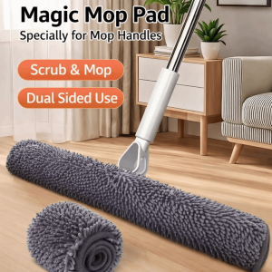 VIVIDI Thick Mop Cloth Cover Microfiber Dust Removal Dry Wet Sweeping Cloth Reusable Lazy Mop Cloth for Kitchen Bathroom and Floor Cleaning