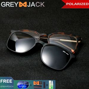 Grey Jack Kacamata Clip On Polarized Anti UV 2in1 TR90 Style Oval Kekinian Bisa Minus Fashion Pria dan Wanita 6077