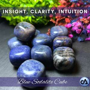 High Quality Blue Sodalite Cube [INTUITION and TRUTH] (Brazil) Authentic Natural Crystal