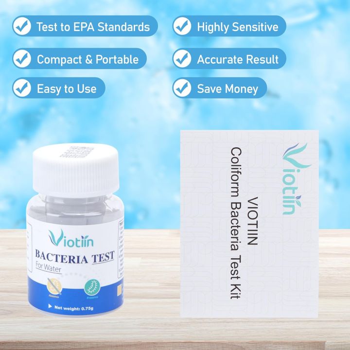 4 Pack E. Coli & Coliform Bacteria Water Test Kit - EPA Approved Water ...