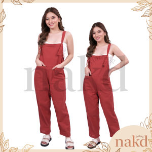 NAKD FASHION SHAI SELF TIE COTTON LINEN BASIC DAILY CASUAL JUMPSUIT / JUMPER PANTS FOR WOMEN P004