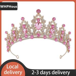 [COD] WHPHous Ship within 24 hours Luxury Elegant Princess Crown Hair Accessories Tiara For Women Party Rhinestone Wedding Bridal Crown New Head Jewelry