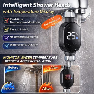 【Waterproof Digital Display】Smart Shower Thermometer LED Temperature Monitor Bathroom Shower Head Monitor