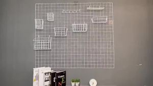 Wire Hanging Basket for Pegboard Rustic Farmhouse Cabinet Organizer & Storage Shelf