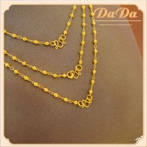 97.3% สร้อยคอทองคําบริสุทธิ์อิตาลีลูกปัดนําโชคของผู้หญิง O เครื่องประดับโซ่สําหรับของขวัญวันเกิดของภรรยา ทอง แท้ หลุด จำนำ