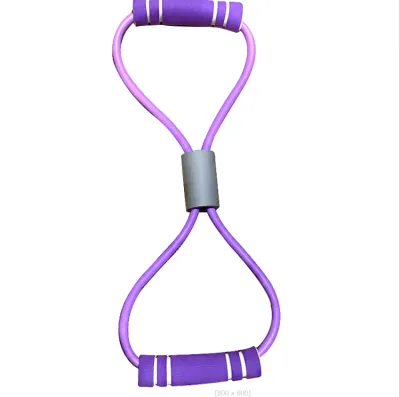 8-Type Exercise Rubber Yoga Resistance Band Elastic Tension Rope Gym Fitness Rubber Loop Pull Rope Pull Rope Pilates Exercise Figure Resistance Stretching Exercise Sport Rubber Loop