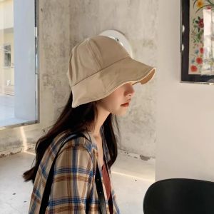 Womens Foldable Sunhat Summer Outdoor Beach Fisherman Hat Sunscreen UV Protection Cap Adjustable Cotton Wide Brim Bucket Caps