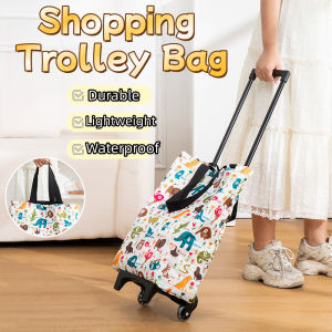 Large Capacity Shopping Trolley Bag Folding Shopping Cart Large Capacity Grocery Trolley Cart