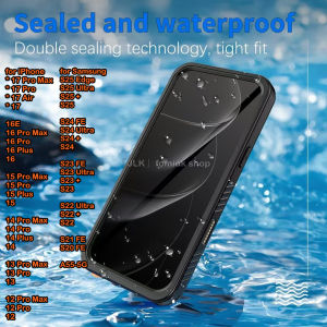 Redpepper Summer Swim/Dive 360 Fully Sealed IP68 Waterproof/Shockproof Phone Case For iPhone 17 Air 16e 16 ProMax 15 14 Plus 13 12 Pro Max Underwater Phone Cover for Samsung S25 S26 S24 S23 S22 Ultra