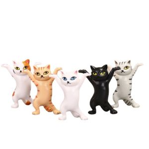 5pcs Dancing Cat Holder Multifungsi Cat Stand Holder Cat Decoration Untuk Pen AirPods Holder