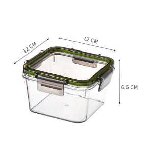 Toples Kotak Snack Kedap Udara Penyimpanan Bening Cereal Kontainer Makanan Food Storage Jar Container 4 SIDE LOCK SYSTEM Tempat Bumbu Wadah Serbaguna KUSU