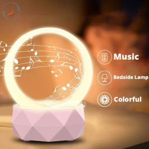 Creative bluetooth wireless small speaker subwoofer colorful lights bluetooth 5.0 Three-speed adjustment Warm night light table lamp Romantic atmosphere USB charging gift