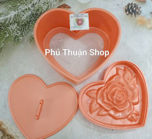 Khuôn xôi tim hiệu ngọc lan 16 cm hình hoa hồng hoa sen