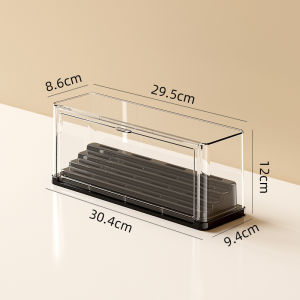 Transparent Acrylic Medal Badge Display Cabinet Dustproof Metal Bar Storage Organizer