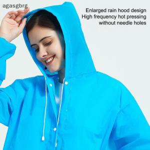 agasgbrg เสื้อปอนโชสำหรับผู้ใหญ่เสื้อกันฝนแบบไม่ใช้แล้วทิ้งแบบยาวโปร่งใสและหนา