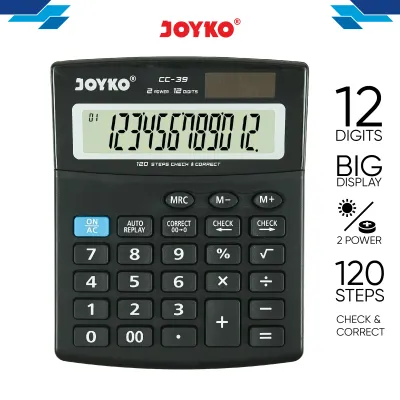 Calculator Kalkulator Joyko CC-39 12 Digits Check Correct