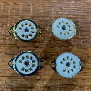 9pin Ceramic tube sockets GZC9-C B9A Valve Tube Base for 12AX7 ECC83 6922 ECC88 EL84 ECC82 12AU7  Vaccum Tube Amplifier Hifi