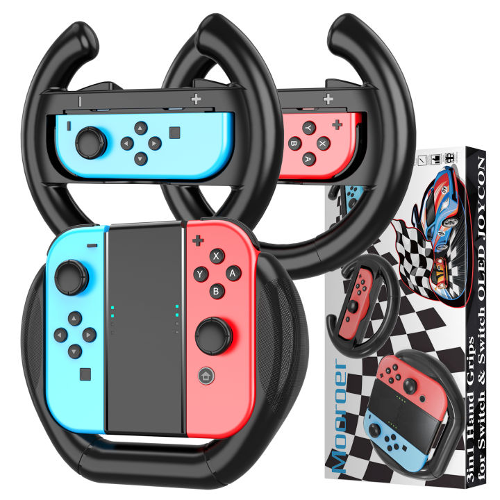 Nintendo Racing Contoller Steering Wheel for Nintendo Switch & Switch OLED Model Joy-Con Racing ...