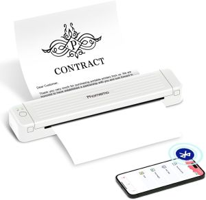 Support Hard Copy Bond Paper Printing-Phomemo P831 Portable A4 Thermal Printer Support Legal/Letter/A4/A5/B5 Paper300DPI Wireless Bluetooth Mini Inkless Printer