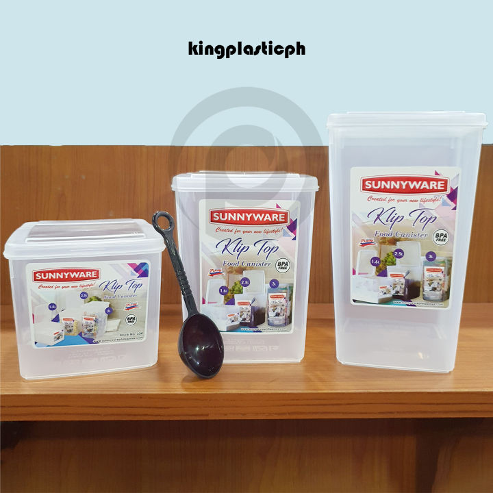 Powder Container Sunnyware Sunnyware Klip Top / Kliptop With Scooper BPA With Powder Milktea ...