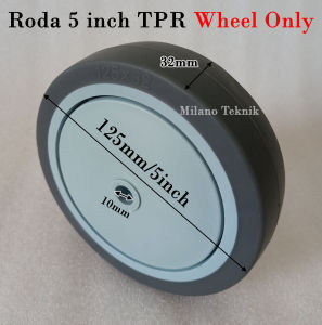 Roda TPR 5 inch Karet Abu Taiwan Wheel Only/WO/5inchi