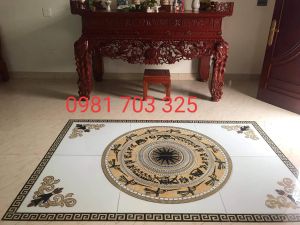 Thảm gạch trang trí đẹp cao cấp phòng khách