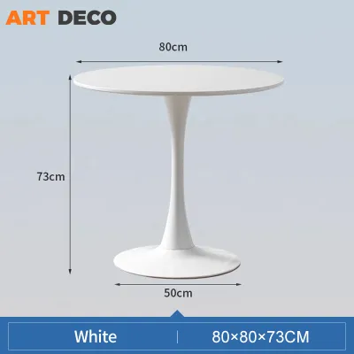 80CM Round Table Nordic Dining Table Meja Bulat Cafe Table Coffee Table Office Discussion Table Meja Makan Bulat Meja Kopi