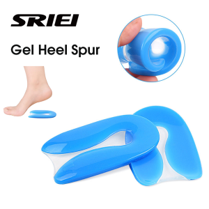 SRIEI 1 Pair Silicone Gel Heel Cups Shoe Inserts Pads for Plantar Fasciitis Relieve Pain