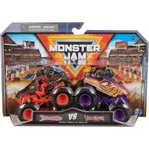 Monster Jam 2025 Official 1:64 Diecast Truck Series 31 ThunderROARus vs Velociraptor 2 Pack