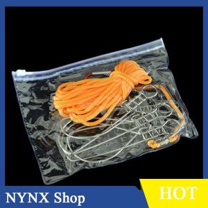 [NYNX] 3.5 Meters Fishing Rope Stainless Steel River Fish Lock Buckle Outdoor Fishing Tackle Lanyard Carp Fishing Accessories