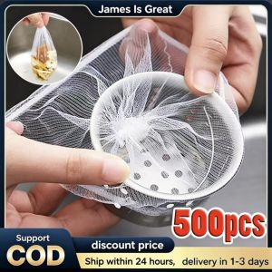500pcs Kitchen Sink Pool Fine Mesh Filter Strainer / Bathroom Floor Garbage Drain Anti-Block Leak Net Cage / Sink Filter Kitchen Sewer Net / Kitchen Sink Filter Mesh