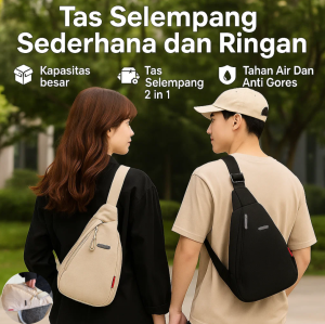 Simple and Lightweight Crossbody Bag/New Popular Tas Dada Trendi/2 in 1 Crossbody Bag/Trendy Chest Bag/Casual Versatile/Sports Waist Bag/Fashion Simple Cycling Bag