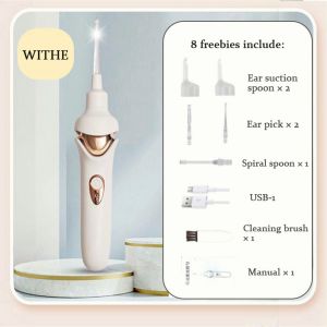 【จัดส่งภายใน 3 วัน】อุปกรณ์ดูดหูไฟฟ้า ที่แคะหูมีไฟ เครื่องแคะหูไฟฟ้า แบบชาร์จไฟได้ ไม่เจ็บหู สําหรับเด็ก ทำความสะอาดห ที่ดูดขี้หู 2ระบบ ดูดและสั่น ใช้ได้ทั้งเด็ก ผู้ใหญ่