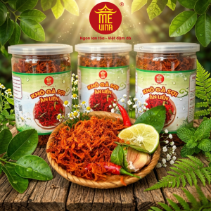 Khô Gà Xé Sợi Ăn Liền MEVINA 250Gr Thịt Gà Xé Sợi Cay Nồng Thơm Ngon