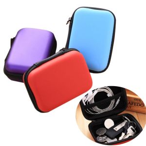 DUDAN 2.5" External Drive Protector Earphone Box HDD Carry Case Zipper Pouch Hard Disk Case EVA Storage Box HDD Bag