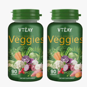 VTEAY Veggies Whole Produce Capsules 100%Natural Veggies Vitamin C Supplement for Energy &Detoxifies