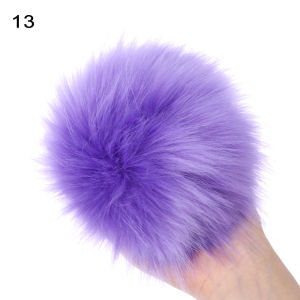 EASYEAH 15cm Fashion Beanies Cap Women Imitation Fur Pompom Skullie Knitted Hat