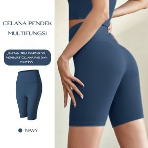 RATU Celana Pendek Olahraga Wanita Running / Yoga / Gym / Senam / Lari Hight Waist Short Pants